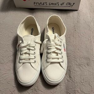 Superga White Canvas Sneakers